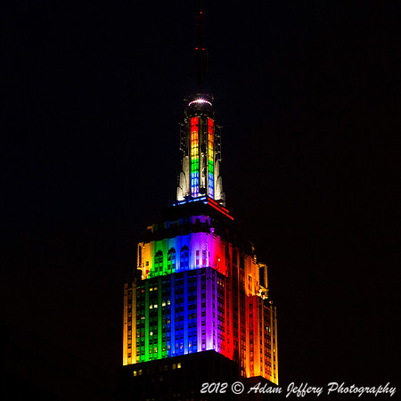 Empire State Building Pride Colors
